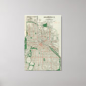  kaart van Minneapolis Minnesota (1921) Canvas Afdruk (Voorkant)