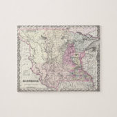  kaart van Minnesota (1855) Legpuzzel (Horizontaal)
