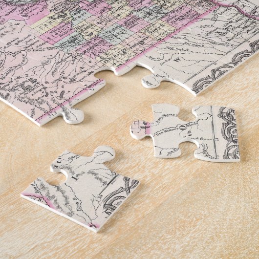  kaart van Minnesota (1855) Legpuzzel (Zijkant)