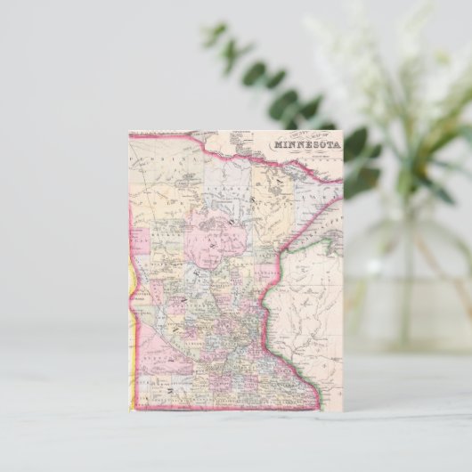  kaart van Minnesota (1864) (Staand voorkant)
