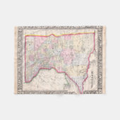 kaart van Minnesota (1864) Fleece Deken (Voorkant (Horizontaal))
