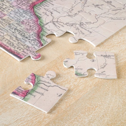 kaart van Minnesota (1864) Legpuzzel (Zijkant)