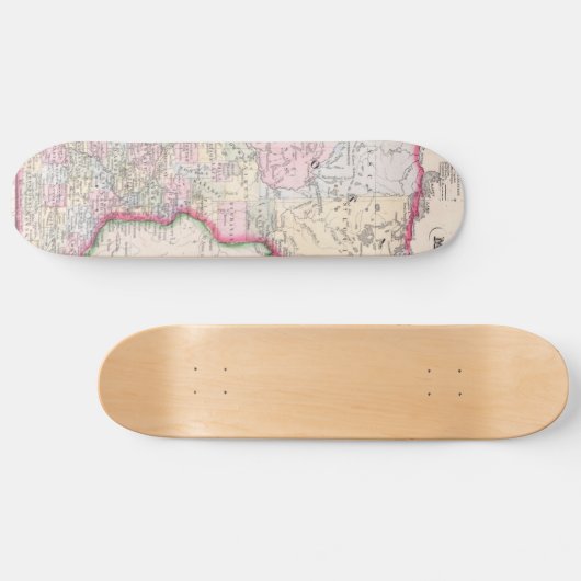  kaart van Minnesota (1864) Persoonlijk Skateboard (Horizontaal)