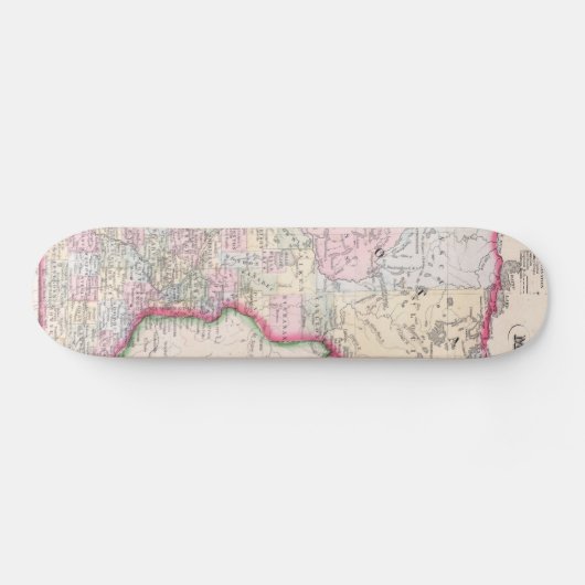  kaart van Minnesota (1864) Persoonlijk Skateboard (Horizontaal)