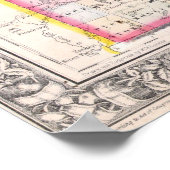  kaart van Minnesota (1864) Poster (Hoek)