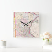 kaart van Minnesota (1864) Vierkante Klok (Huis)