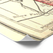  kaart van Minnesota (1893) Poster (Hoek)