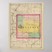 Kaart van Missaukee County, Michigan Poster (Voorkant)