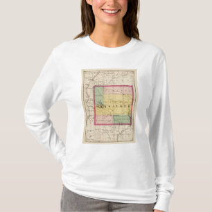 Kaart van Missaukee County, Michigan T-shirt