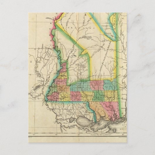 Kaart van Mississippi (Voorkant)