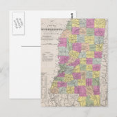  kaart van Mississippi (1853) (Voorkant / Achterkant)