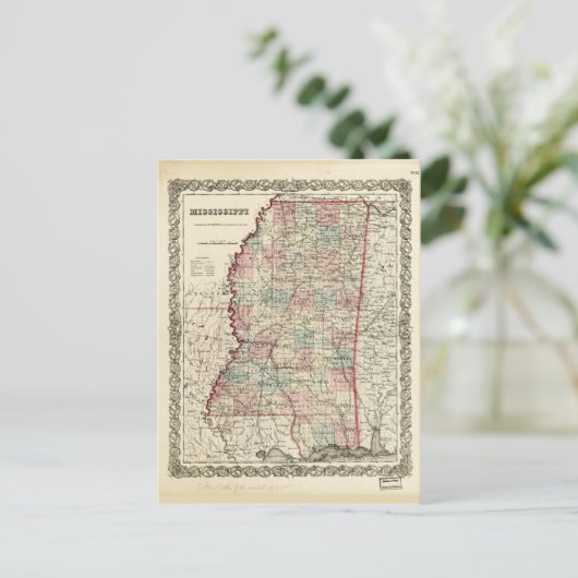 Kaart van Mississippi (1855) (Staand voorkant)
