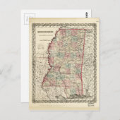 Kaart van Mississippi (1855) (Voorkant / Achterkant)