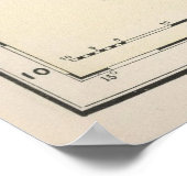  kaart van Mississippi (1891) Poster (Hoek)