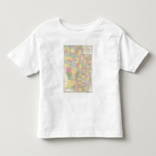 Kaart van Mississippi, Louisiana en Arkansas Kinder Shirts