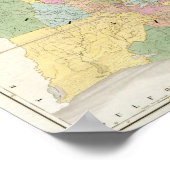 Kaart van Mississippi, Louisiana en Arkansas Poster (Hoek)