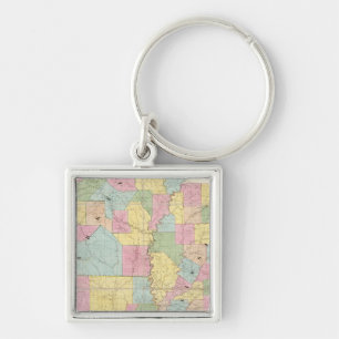 Kaart van Mississippi, Louisiana en Arkansas Sleutelhanger