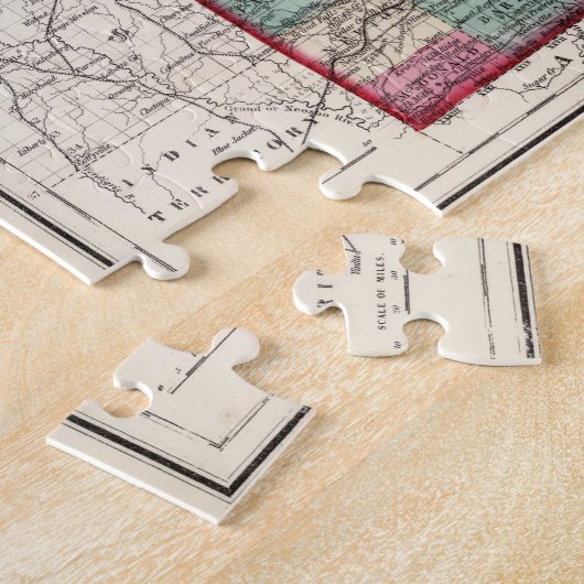  kaart van Missouri (1873) Legpuzzel (Zijkant)