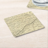 Kaart van Missouri 2 Kartonnen Onderzetters (Schuin)