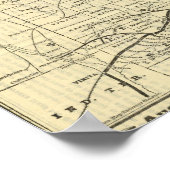 Kaart van Missouri 2 Poster (Hoek)