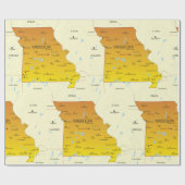Kaart van Missouri Cadeaupapier (Vlak)