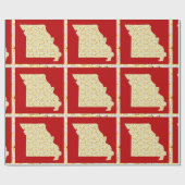 KAART VAN MISSOURI CADEAUPAPIER (Vlak)