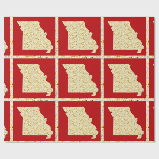 KAART VAN MISSOURI CADEAUPAPIER (Vlak)