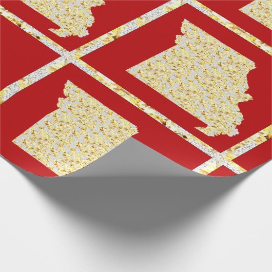 KAART VAN MISSOURI CADEAUPAPIER (Hoek)