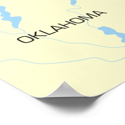 Kaart van Missouri Poster (Hoek)