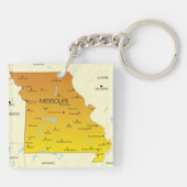 Kaart van Missouri Sleutelhanger (Achterkant)
