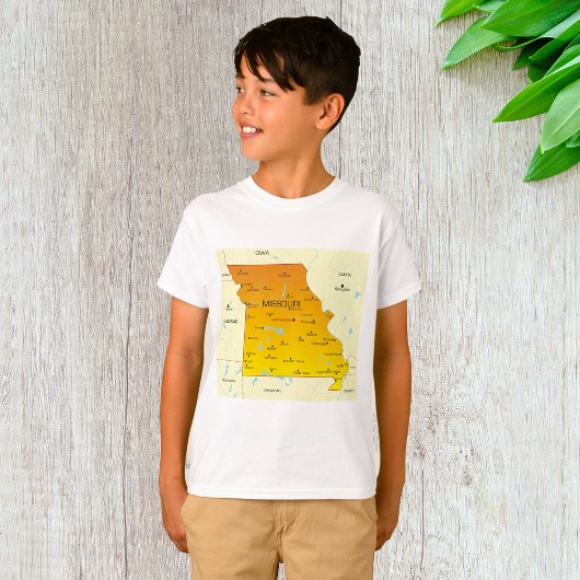 Kaart van Missouri T-shirt