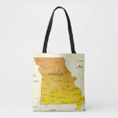 Kaart van Missouri Tote Bag (Voorkant)