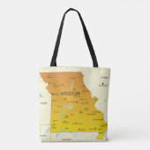 Kaart van Missouri Tote Bag (Achterkant)