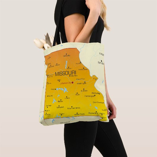 Kaart van Missouri Tote Bag