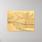 kaart van Mobile Alabama (1840) Canvas Afdruk (Voorkant)