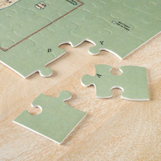  kaart van Mobile Alabama (1940) 2 Legpuzzel (Zijkant)