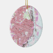  kaart van Mobile Alabama (1953) Keramisch Ornament (Rechts)