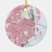  kaart van Mobile Alabama (1953) Keramisch Ornament (Voorkant)