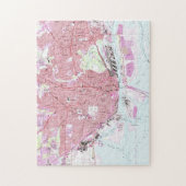  kaart van Mobile Alabama (1953) Legpuzzel (Verticaal)