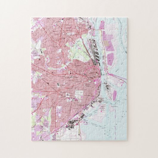 kaart van Mobile Alabama (1953) Legpuzzel (Verticaal)