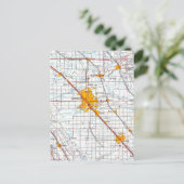  kaart van Modesto California (Staand voorkant)