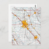  kaart van Modesto California (Voorkant / Achterkant)