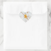 kaart van Modesto California Hart Sticker (Tas)