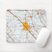  kaart van Modesto California Muismat (Met muis)