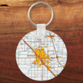  kaart van Modesto California Sleutelhanger (Voorkant)