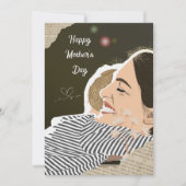 Kaart van moeder en zoon Happy Moederdag Greeeting (Voorkant)