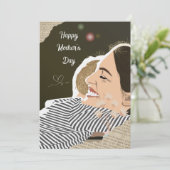 Kaart van moeder en zoon Happy Moederdag Greeeting (Staand voorkant)