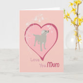 Kaart van moeder op dag van hond (Gele Bloem)