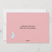 Kaart van moederdier en bloemen (Achterkant)