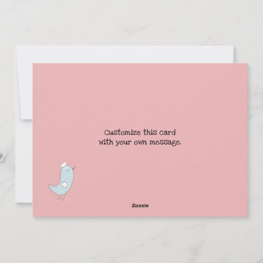 Kaart van moederdier en bloemen (Achterkant)